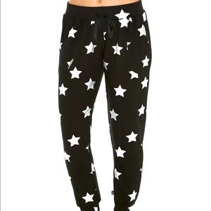 Terez Silver Stars Foil French Terry Joggers